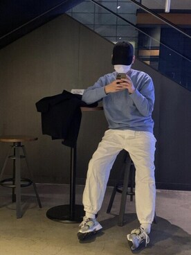 「ビバスタジオ」｜「アイテム（スウェット）」を使った、vivastudioさん（メンズ・173cm）の冬コーディネート