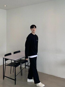 「ビバスタジオ」｜「アイテム（スウェット）」を使った、vivastudioさん（メンズ・179cm）の冬コーディネート