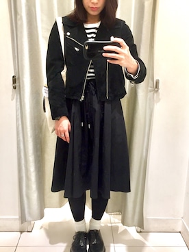 「FUDGE」｜「アイテム（ブルゾン）」を使った、atm..♡さん（レディース・158cm）の冬コーディネート