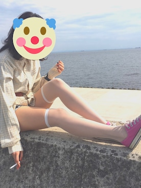 「ニーハイソックス」｜らいだーさん（レディース・157cm）の春コーディネート