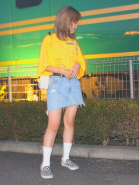 「Gosha Rubchinskiy（ゴーシャラブチンスキー）のアイテム」を使った、らいだーさん（レディース・155cm）の秋コーディネート