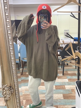 「PAMEO POSE」｜「アイテム（帽子）」を使った、らいだーさん（レディース・156cm）の冬コーディネート