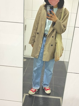 「Gosha Rubchinskiy（ゴーシャラブチンスキー）のアイテム」を使った、らいだーさん（レディース・156cm）の春コーディネート