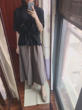 「CLANE（クラネ）のアイテム（その他トップス）」を使った、兔乖乖さん（レディース・151cm）の夏コーディネート