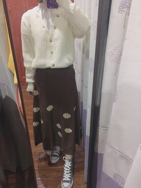 「アイテム（アンサンブル、ホワイト系）」を使った、兔乖乖さん（レディース・151cm）の冬コーディネート