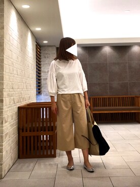 「UNIQLOコーデ」｜「アイテム（バレエシューズ）」を使った、aya24oさん（レディース・168cm）の夏コーディネート