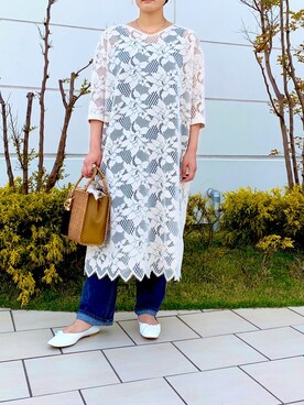 「LOWELL things（ロウェル　シングス）のアイテム（アクセサリー）」を使った、スズキさん（レディース・165cm）の春コーディネート
