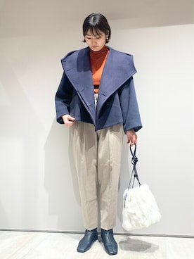「qualite（カリテ）のアイテム（その他アウター）」を使った、スズキさん（レディース・165cm）の秋コーディネート