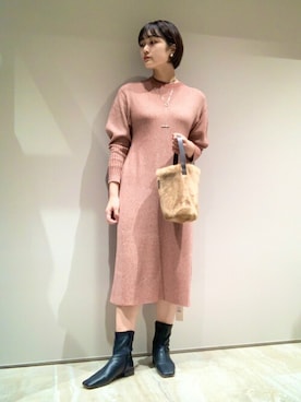 「LAROUTE」｜スズキさん（レディース・165cm）の冬コーディネート
