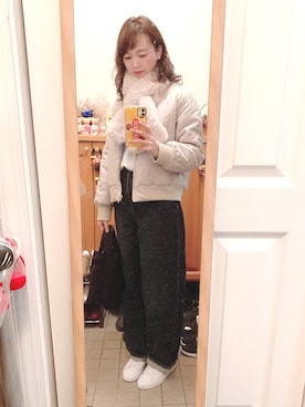 「アイテム（ブルゾン）」を使った、Misakiさん（レディース・160cm・30代）の秋コーディネート