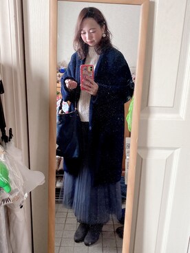 Misakiさんの「[低身長サイズ有]チュールロングスカート」を使ったコーディネート