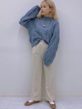 「apres jour（アプレジュール）のアイテム（バレエシューズ）」を使った、hikaruさん（レディース・162cm）の秋コーディネート