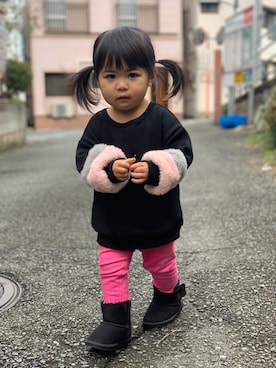 「アイテム（スウェット）」を使った、のすけじゅなさん（キッズ・90cm）の秋コーディネート