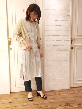 「アパートバイローリーズ」｜「アイテム（ブルゾン）」を使った、arisa.さん（レディース・158cm）の春コーディネート