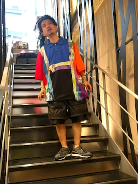 「UEG（ユーイージー）のアイテム」を使った、みねさん（メンズ・161cm）の夏コーディネート