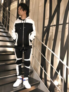 「BUSCEMI（ブシェミ）のアイテム」を使った、みねさん（メンズ・161cm）の夏コーディネート