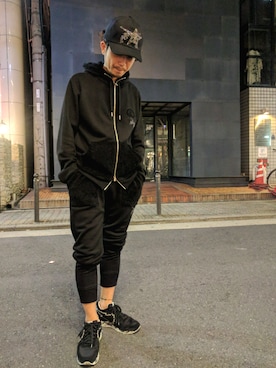 「roar（ロアー）のアイテム（帽子）」を使った、みねさん（メンズ・161cm）の夏コーディネート