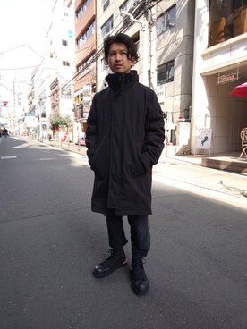 「ADD（アド）のアイテム」を使った、みねさん（メンズ・161cm）の秋コーディネート