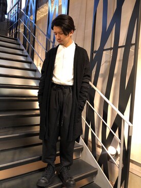 「NUDE（ヌード）のアイテム」を使った、みねさん（メンズ・161cm）の冬コーディネート