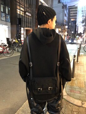 「ROYAL FLASH（ロイヤルフラッシュ）のアイテム（ニットキャップ/ビーニー）」を使った、みねさん（メンズ・161cm）の冬コーディネート