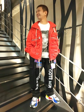 「COTE MER （コートメール）のアイテム（パンツ）」を使った、みねさん（メンズ・161cm）の冬コーディネート