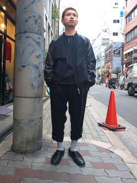 「ISAMU KATAYAMA BACKLASH（イサムカタヤマバックラッシュ）のアイテム（ブーツ）」を使った、みねさん（メンズ・161cm）の冬コーディネート