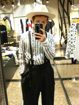 「SCROLLのアイテム」を使った、みねさん（メンズ・161cm）の春コーディネート