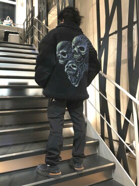 「BOW WOW（バウワウ）のアイテム（ブルゾン）」を使った、みねさん（メンズ・161cm）の冬コーディネート