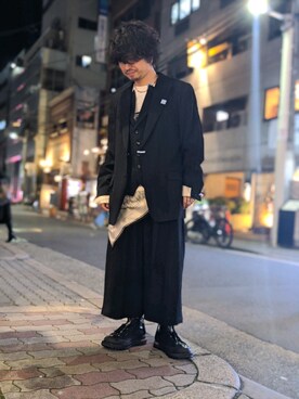 「MIHARAYASUHIRO（ミハラヤスヒロ）のアイテム（ジャケット/アウター）」を使った、みねさん（メンズ・161cm）の冬コーディネート