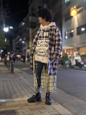 「MIHARAYASUHIRO（ミハラヤスヒロ）のアイテム（ジャケット/アウター）」を使った、みねさん（メンズ・161cm）の冬コーディネート