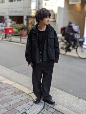 「FACCIES（ファチーズ）のアイテム（ジャケット/アウター）」を使った、みねさん（メンズ・161cm）の冬コーディネート