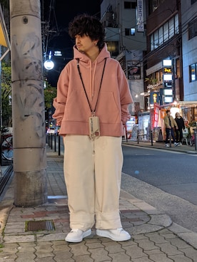 「FACCIES（ファチーズ）のアイテム（パンツ）」を使った、みねさん（メンズ・161cm）の春コーディネート