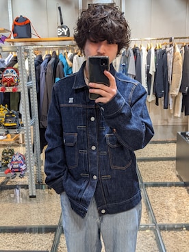 「HBNS（ハバノス）のアイテム（ジャケット/アウター）」を使った、みねさん（メンズ・161cm）の春コーディネート