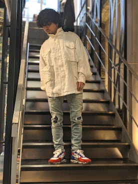 「NAISSANCE（ネサンス）のアイテム（ジャケット/アウター）」を使った、みねさん（メンズ・161cm）の春コーディネート