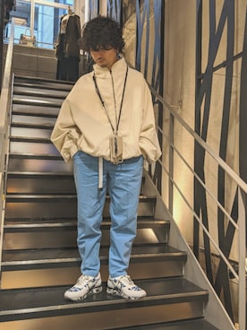 「NAISSANCE（ネサンス）のアイテム（トップス）」を使った、みねさん（メンズ・161cm）の春コーディネート