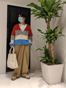 「Maison Kitsune（メゾンキツネ）のアイテム」を使った、みねさん（メンズ・161cm）の秋コーディネート