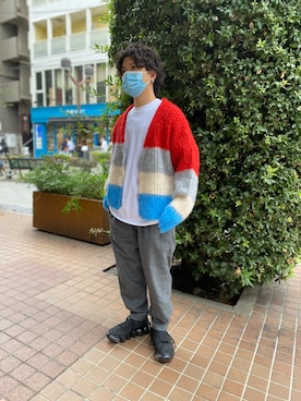 「Maison Kitsune（メゾンキツネ）のアイテム」を使った、みねさん（メンズ・161cm）の秋コーディネート