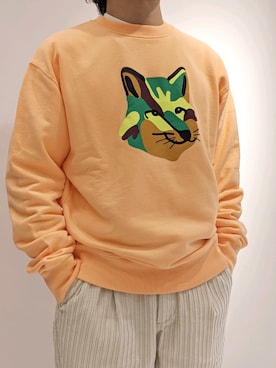 「Maison Kitsune（メゾンキツネ）のアイテム」を使った、みねさん（メンズ・161cm）の秋コーディネート
