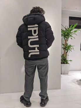 「1piu1uguale3 RELAX（ウノピュウノウグァーレトレリラックス）のアイテム（ダウンジャケット/コート）」を使った、みねさん（メンズ・161cm）の秋コーディネート