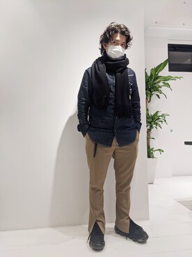 「Maison Kitsune（メゾンキツネ）のアイテム」を使った、みねさん（メンズ・161cm）の秋コーディネート