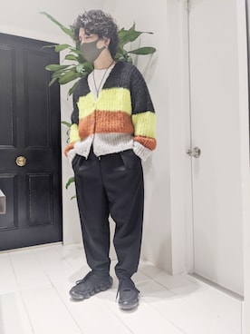 「Maison Kitsune（メゾンキツネ）のアイテム」を使った、みねさん（メンズ・161cm）の秋コーディネート