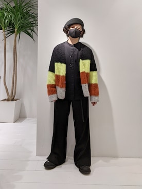 「Maison Kitsune（メゾンキツネ）のアイテム」を使った、みねさん（メンズ・161cm）の冬コーディネート