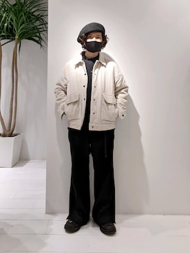 「Saturdays NYC（サタデーズ ニューヨークシティ ）のアイテム（ジャケット/アウター）」を使った、みねさん（メンズ・161cm）の冬コーディネート