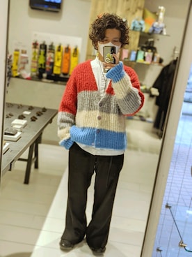 「Maison Kitsune（メゾンキツネ）のアイテム」を使った、みねさん（メンズ・161cm）の冬コーディネート