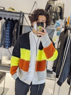 「Maison Kitsune（メゾンキツネ）のアイテム」を使った、みねさん（メンズ・161cm）の冬コーディネート