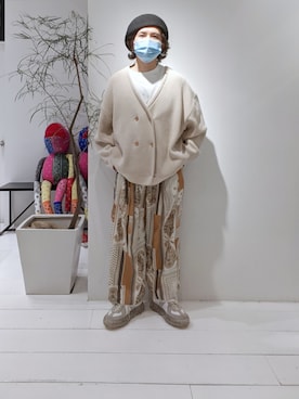 「FACCIES（ファチーズ）のアイテム（パンツ）」を使った、みねさん（メンズ・161cm）の春コーディネート