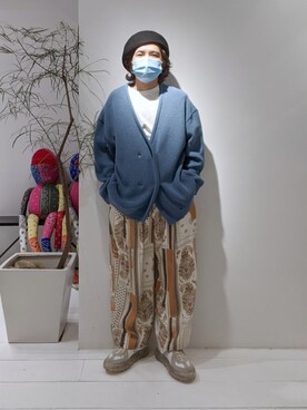 「FACCIES（ファチーズ）のアイテム（パンツ）」を使った、みねさん（メンズ・161cm）の春コーディネート