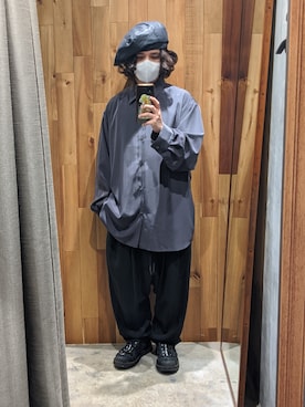 「NUDE（ヌード）のアイテム」を使った、みねさん（メンズ・161cm）の春コーディネート