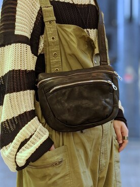 「ISAMU KATAYAMA BACKLASH（イサムカタヤマバックラッシュ）のアイテム（バッグ）」を使った、みねさん（メンズ・161cm）の夏コーディネート