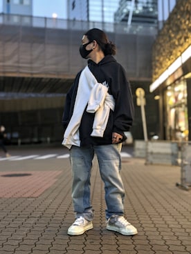 「Requel（リコール）のアイテム」を使った、みねさん（メンズ・161cm）の秋コーディネート